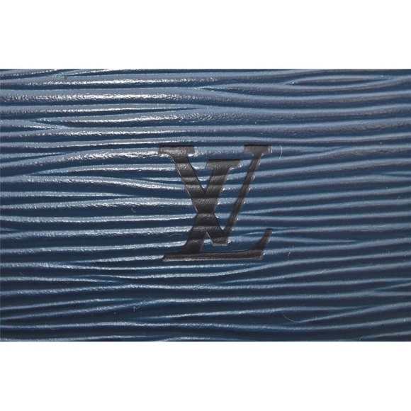 Authentic Louis Vuitton Epi Sac Triangle Hand Bag Blue M52095 LV 4183K - Picture 11 of 16